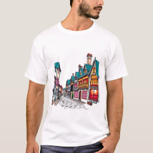 Houses with glowing windows T-Shirt