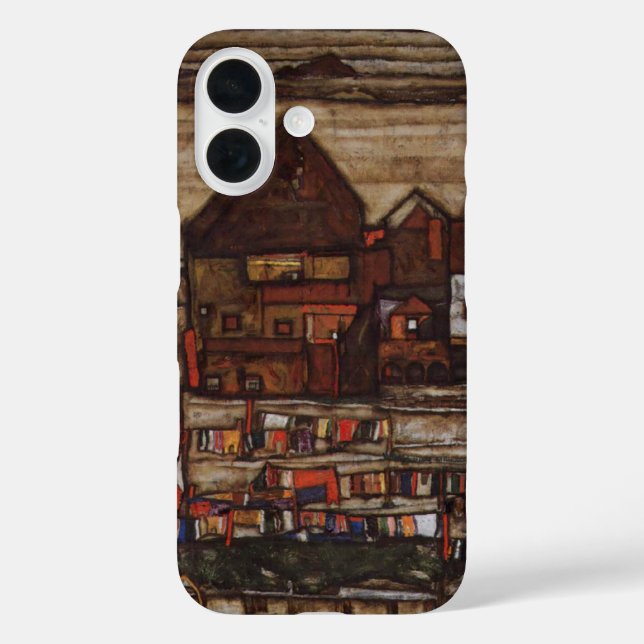 Houses with Laundry by Egon Schiele Case-Mate iPhone Case (Back)