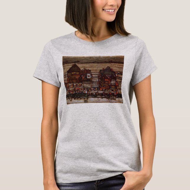 Houses with Laundry by Egon Schiele T-Shirt (Front)