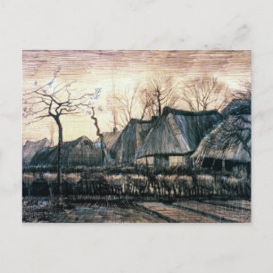Houses with Thatched Roofs by Vincent Van Gogh Postcard