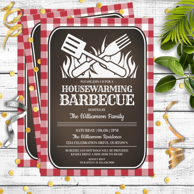 Housewarming Back Yard Barbecue Party Invitation (Creator Uploaded)