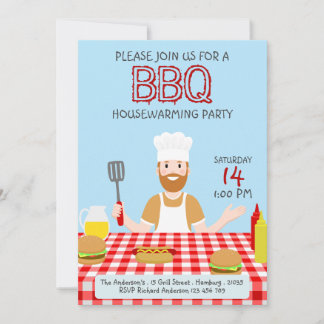 Housewarming BBQ Party Invitation