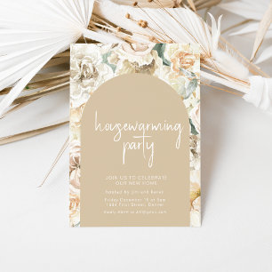 Housewarming Boho Floral Wallpaper Party Invite