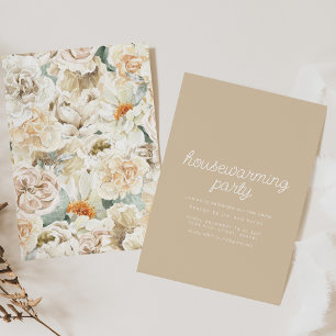 Housewarming Boho Floral Wallpaper Party Invite