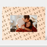 Housewarming Couple Monogram Engraved Wood Frame<br><div class="desc">Housewarming Couple Monogram Pattern Engraved Wood Frame Etched Frames ( keepsake )</div>