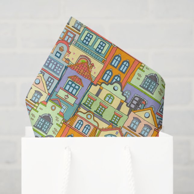 Housewarming Decoupage Paper, New Home Tissue Paper (Gift Bag)
