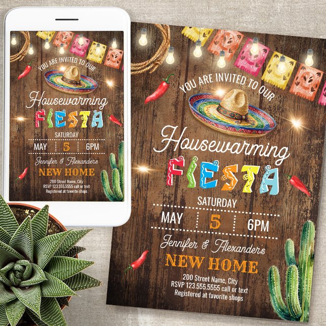 Housewarming Fiesta Party New Home Invitation (Creator Uploaded)