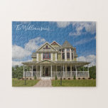 Housewarming Gift Custom New House Photo Family Jigsaw Puzzle<br><div class="desc">Personalise a unique housewarming gift for a family by putting their house photograph on a custom new home puzzle. Customise with your last name and real estate photograph.</div>