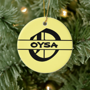 Housewarming Gift - Personalised Names Monogram Ceramic Ornament