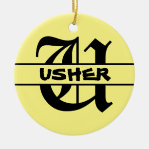 Housewarming Gift - Personalised Names Monogram Ceramic Ornament