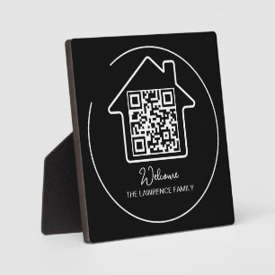 Housewarming Gift Personalised WiFi Sign QR Code Plaque