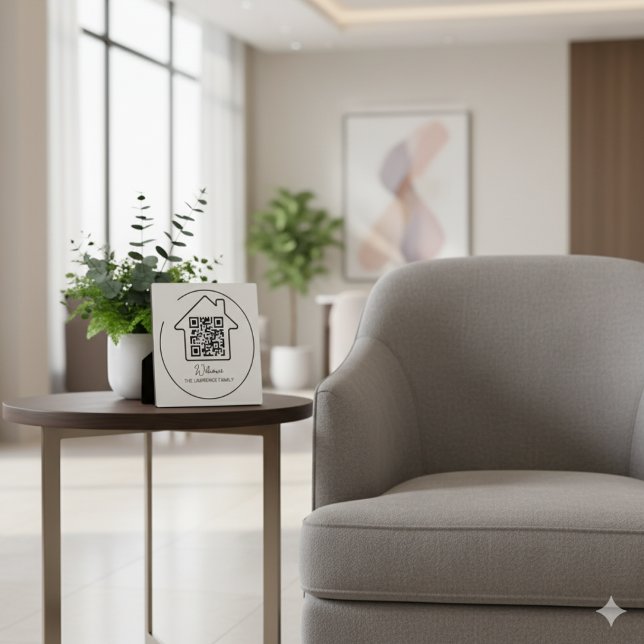 Housewarming Gift | Personalised WiFi Sign QR Code Plaque (Creator Uploaded)