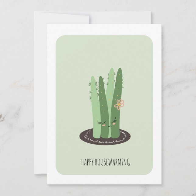 Housewarming Green House Plant New Home Card (Front)