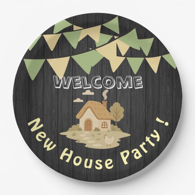 Housewarming  paper plate (Front)