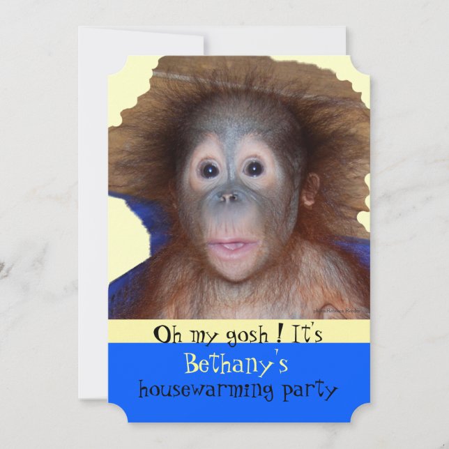 Housewarming Party Cute Baby Face Invitation (Front)