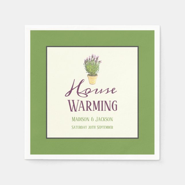 Housewarming Party| Elegant Chic French Lavender Napkin (Front)