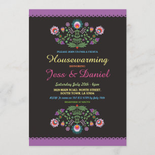 Housewarming Party Fiesta Mexican Floral Invite