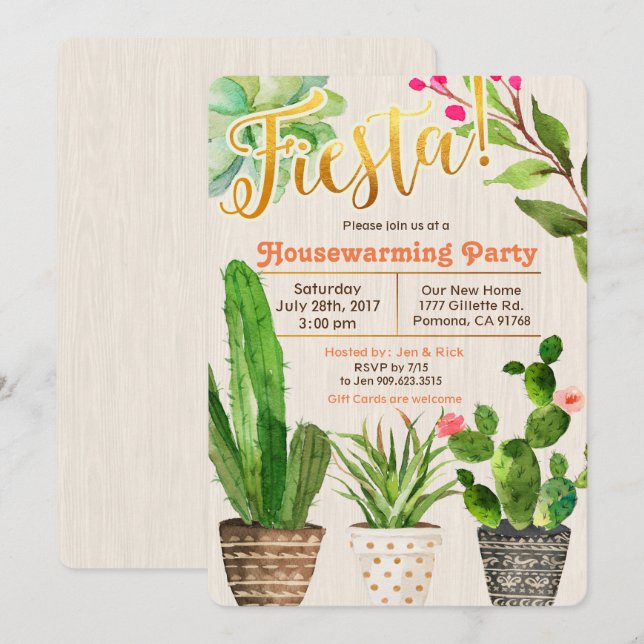 Housewarming Party Invitation (Front/Back)