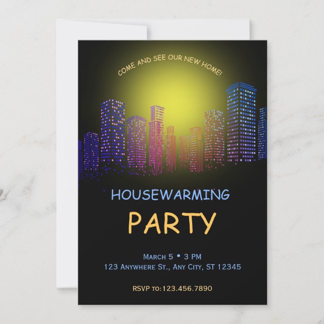 Housewarming Party Invitation, Party Open House  Invitation (Front)