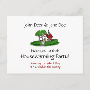 Housewarming Party Invitation Postcard