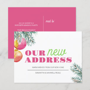 Housewarming Party Invitation Postcards Christmas