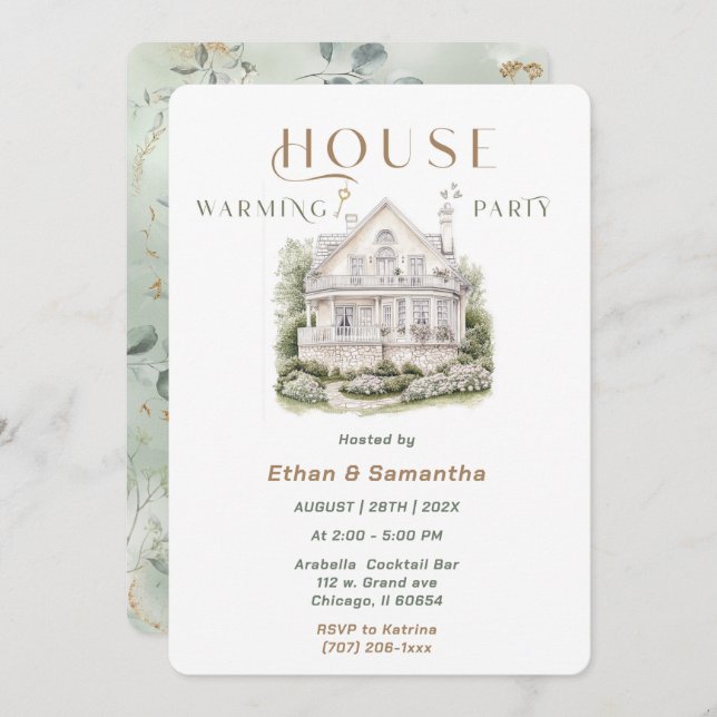 Housewarming Party Invitation Template (Front/Back)