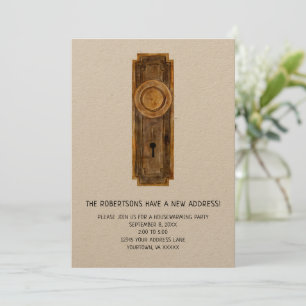 Housewarming Party Invitation with Door Knob