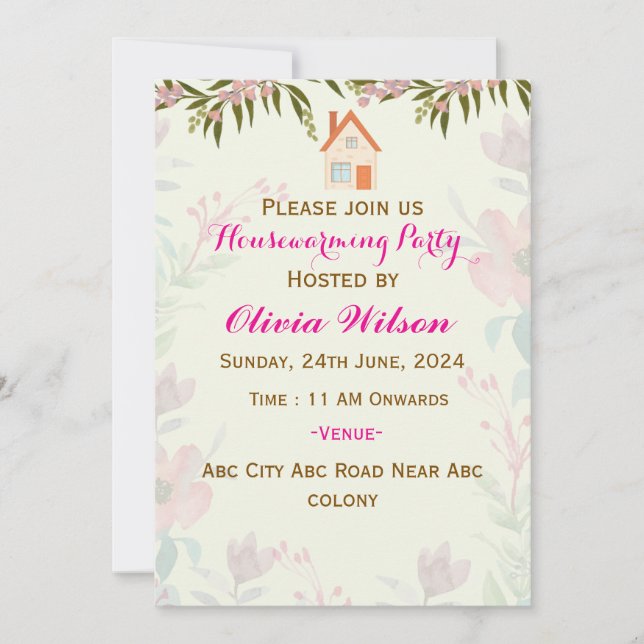 Housewarming Party Invitations  (Front)