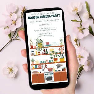 Housewarming Party Kitchen Tree-Free Invitation