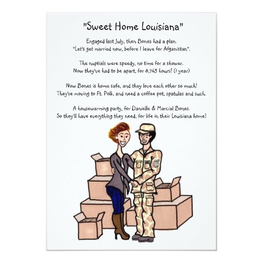 Housewarming Party Military Card