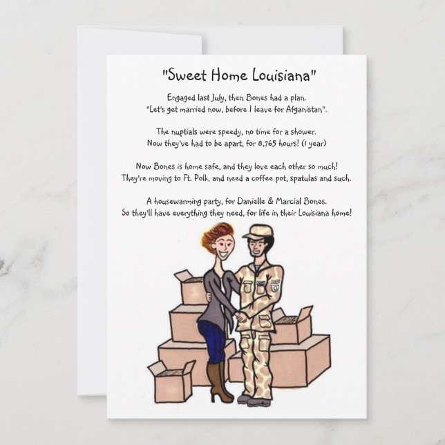 Housewarming Party Military Invitation (Front)