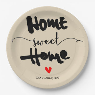 housewarming party - NEW HOME, HOME SWEET HOME Cha Paper Plate
