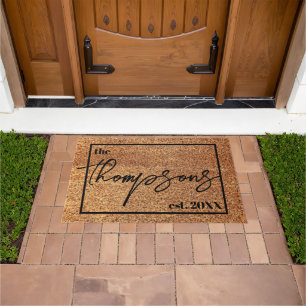 Housewarming Personalized Wedding Gift Last Name Doormat