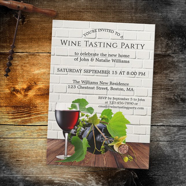 Housewarming Wine Tasting Party Invitation (Creator Uploaded)