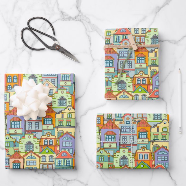 Housewarming Wrapping Paper, New Home Gift Paper Sheet (Front)