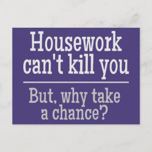 HOUSEWORK custom postcard