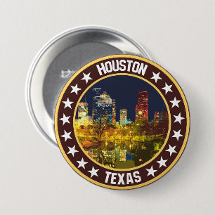 Houston 7.5 cm round badge