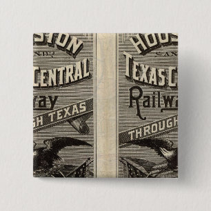 Houston and Texas Central Railway through Texas 2 15 Cm Square Badge