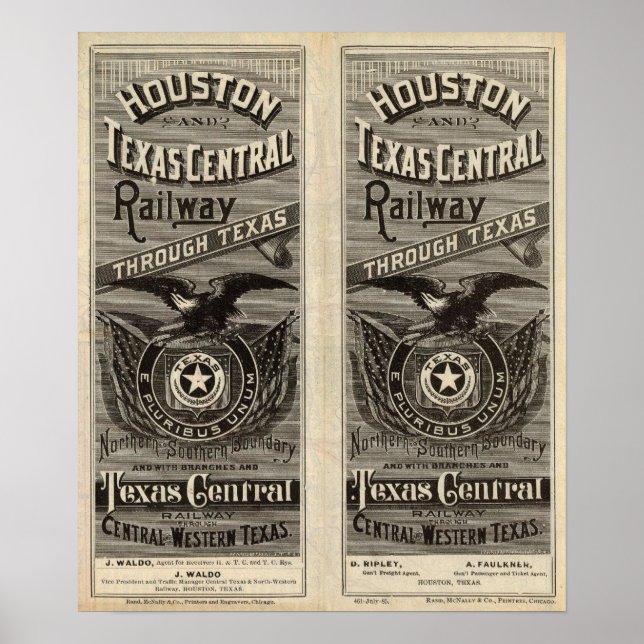 Houston and Texas Central Railway through Texas 2 Poster (Front)