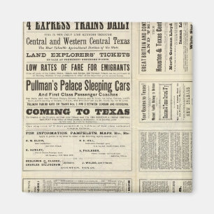 Houston and Texas Central Railway through Texas Magnet