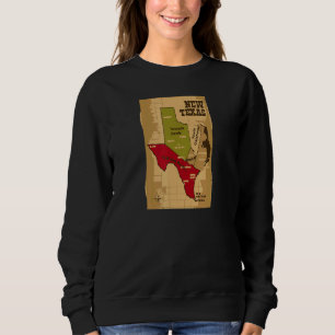 Houston Austin Five States Of Texas Maps New Tex Sweatshirt