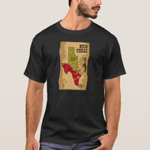 Houston Austin Five States Of Texas   Maps New Tex T-Shirt