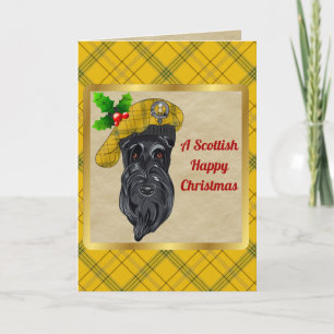 Houston Badge & Tartan Personalised Xmas Card