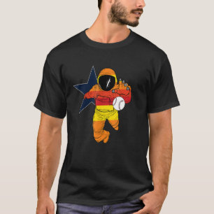 Houston Baseball Astronaut Space City T-Shirt