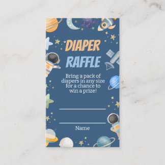 Houston Boy Shower Diaper Raffle Ticket Enclosure Card