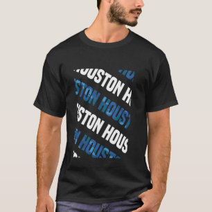 Houston Camo Pattern Blue Camouflage T-Shirt