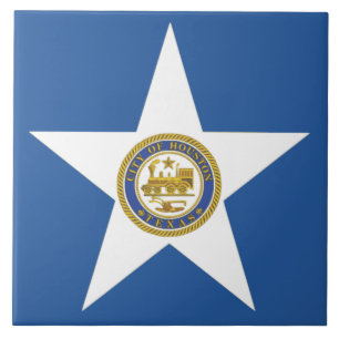 Houston city flag ceramic tile