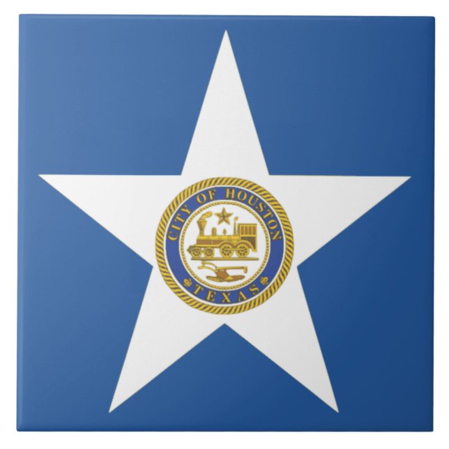 Houston city flag ceramic tile (Front)