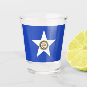 Houston city flag shot glass