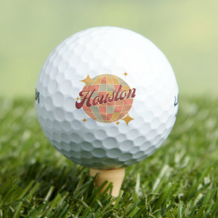 Houston City Texas Retro golfing resort Golf Balls